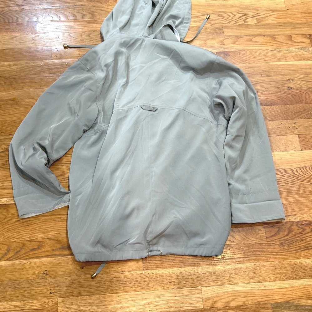 Braefair Womens Sage Green Hooded Button Front Utility Jacket Size M - Picture 7 of 11